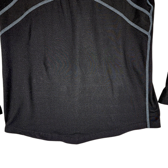 Terramar 1/4 Zip Pullover L Women Thermawool Base Layer Black Thumb Hole Wicking - Picture 13 of 13